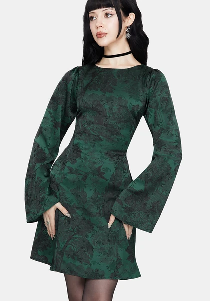 Solara Toile Print Mini Dress