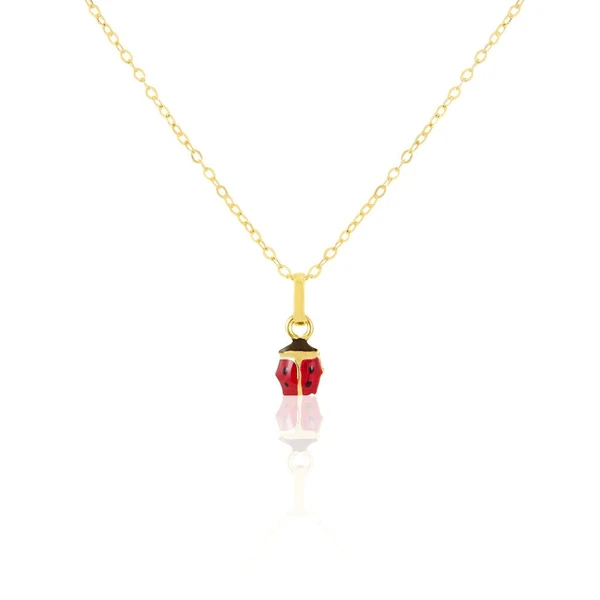 Collier Helidie Coccinelle Or Jaune