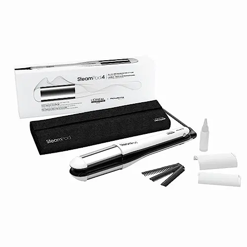 Steampod 4 | Lisseur-Boucleur Professionnel, Technologie Vapeur Brevetée, Tous Types de Cheveux, Trousse et Jeu de 3 Peignes Inclus, L'Oréal Professionnel