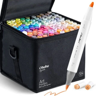 Ohuhu Honolulu 104 Colors Dual Tips Alcohol Art Markers