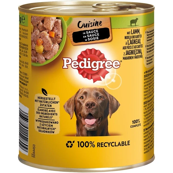 Pedigree Cuisine en sauce 12 x 800 g Agneau  | MAXI ZOO