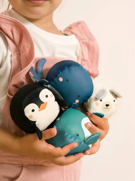 Les Dooballs - Set de 4 Balles doudous - LITTLE BIG FRIENDS multicolore - Little Big Friends