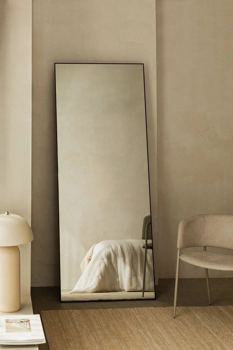 Miroir sur pied en aluminium (80x200 cm) Zastron