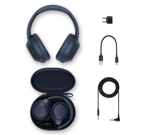 Casque Hi-Res sans fil Bluetooth à réduction de bruit Sony WH-1000XM4 Bleu minuit