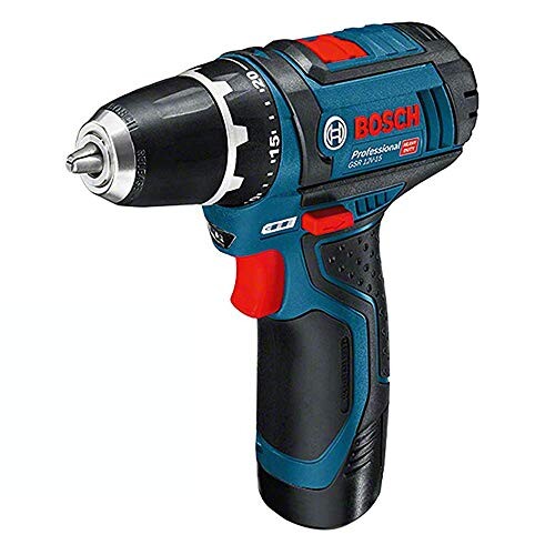 Bosch Professional 12V System Perceuse-visseuse sans Fil GSR 12V-15 (incl. 2x2.0 batterie + chargeur, 39 pcs. set d'accessoires, dans un sac) - Édition Amazon