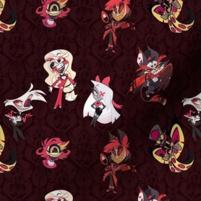 Chibi Demon Hotel Fabric | Spoonflower