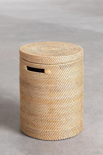 Panier à linge rond Ø30 cm en rotin Guacui