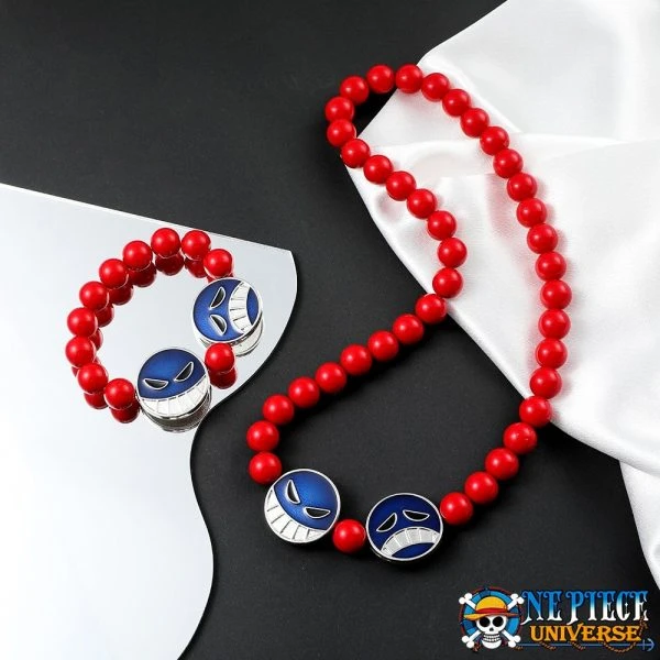 Portgas D Ace Bracelet Necklace Set Hot New 2023 | One Piece Universe Store