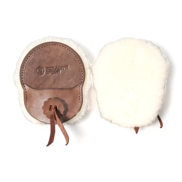 Protège-boucles de sangle pour mohair, alpaga et sangles tressées - Cuir de qualité supérieure et véritable polaire