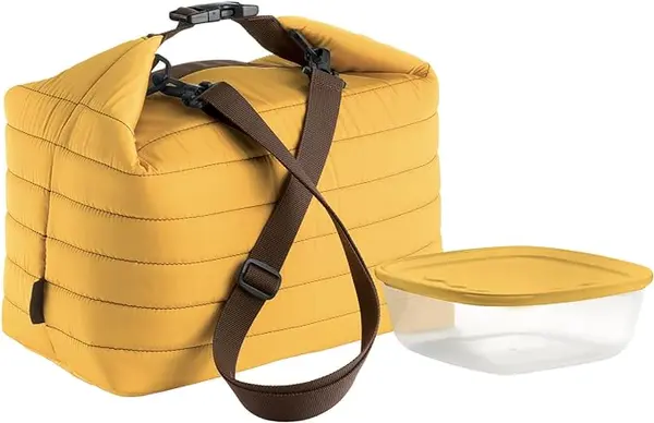 Guzzini, Grand Sac Isotherme A/Compartiment Fraicheur Handy, (Bag) 30 x 18 x h30 cm; (Container) 19,6 x 19,6 x h7 cm - 1400 cc