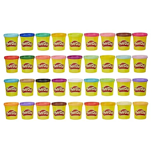 Play-doh 20 pots de pate a modeler de chez hasbro boite en ance