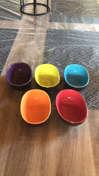 Lot de 5 ramequins coloré