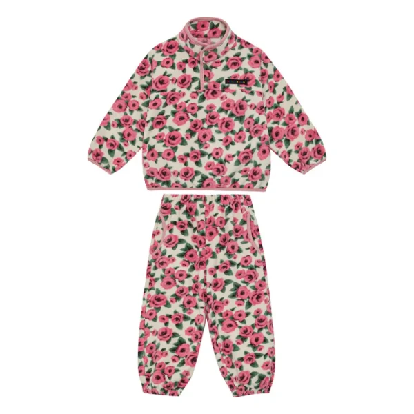 Ensemble Polaire Roses | Ecru