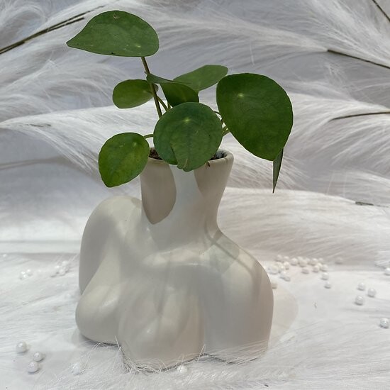 Vase buste de femme noir ou blanc - 14x11 woman's shoulder vase
