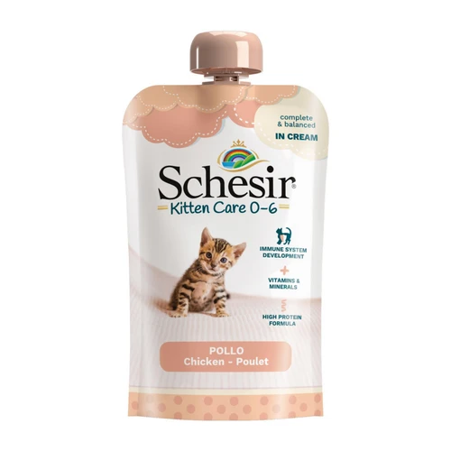 Sachet Chat - Schesir Kitten Care Cream Poulet - 150 gr