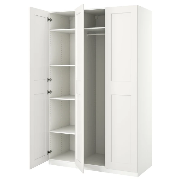 PAX / GRIMO Combinaison armoire - blanc/blanc 150x60x236 cm