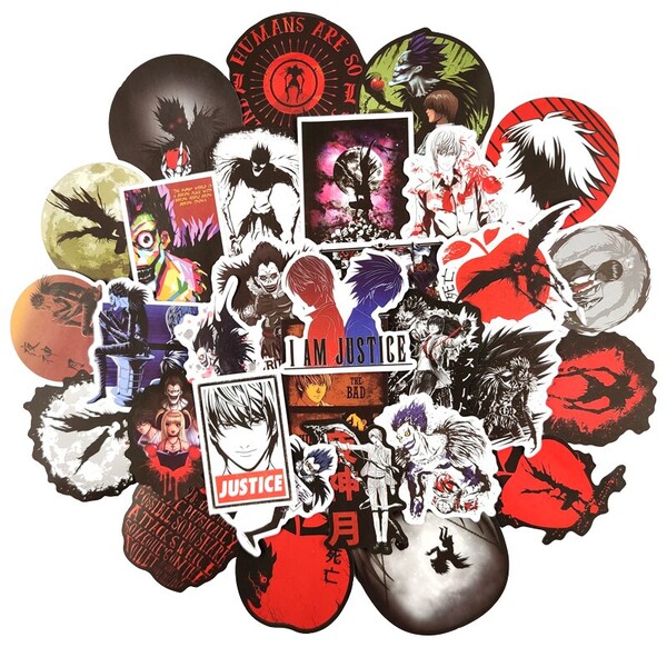 10/30/50 pcs/pack D'anime Japonais DEATH NOTE Autocollants Pour Réfrigérateur Voiture Casque BRICOLAGE Cadeau Boîte Vélo Guitare Cahier Patin Coffre