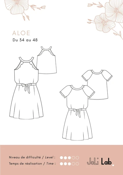 Robe/Top Aloe - Patron Couture PDF
