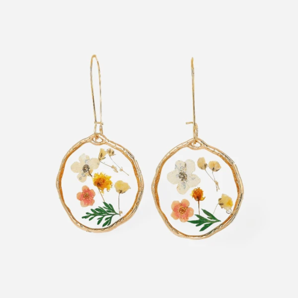 Boucles d'oreilles fleur stabilisée