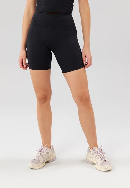 ESSENTIAL MID LENGTH HIGH RISE CYCLING SHORTS - Leggings - black