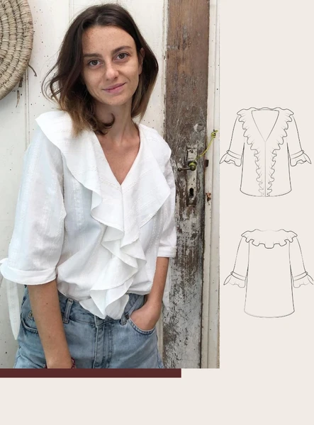 Patron couture Blouse FLAMBOYANTE - Fraiche et estivale ~ Estelina