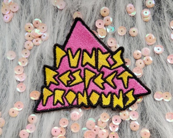 Les punks respectent les pronoms patch, les patchs brodés lgbt