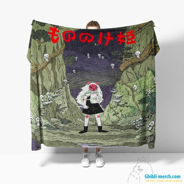 Princess Mononoke Blanket Fleece New Arrivals 2024 | Ghibli Merch Store
