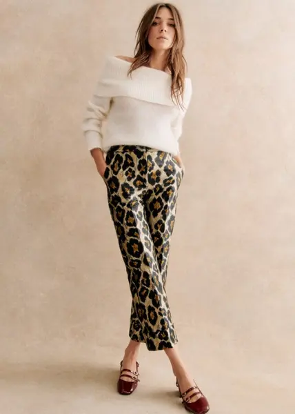 Pantalon Damon - Jacquard Leopard - Sézane