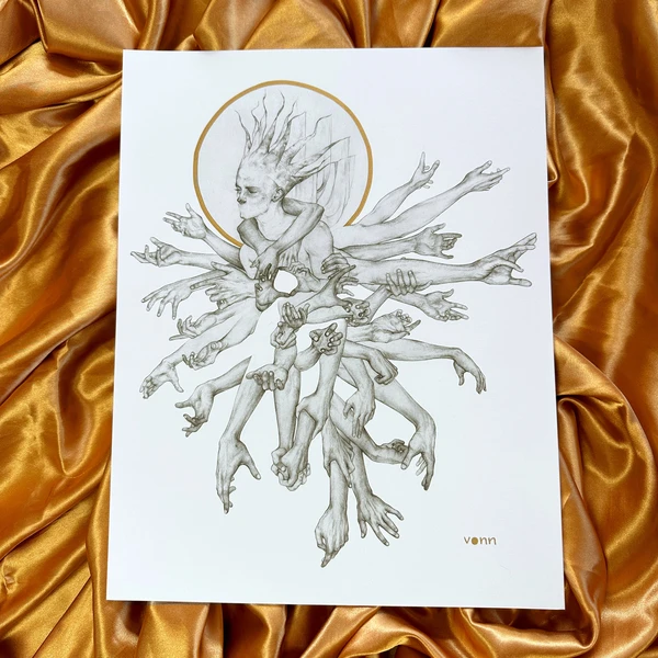 Silent King - Golden Print