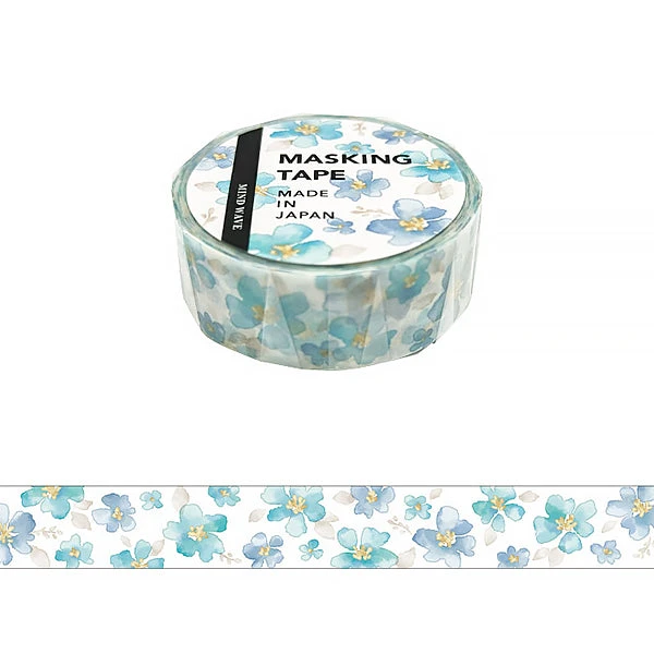Washi Tape Flower Watercolor - Blue