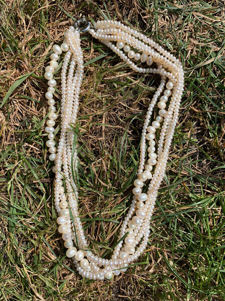 Collier muti rang vrai perles