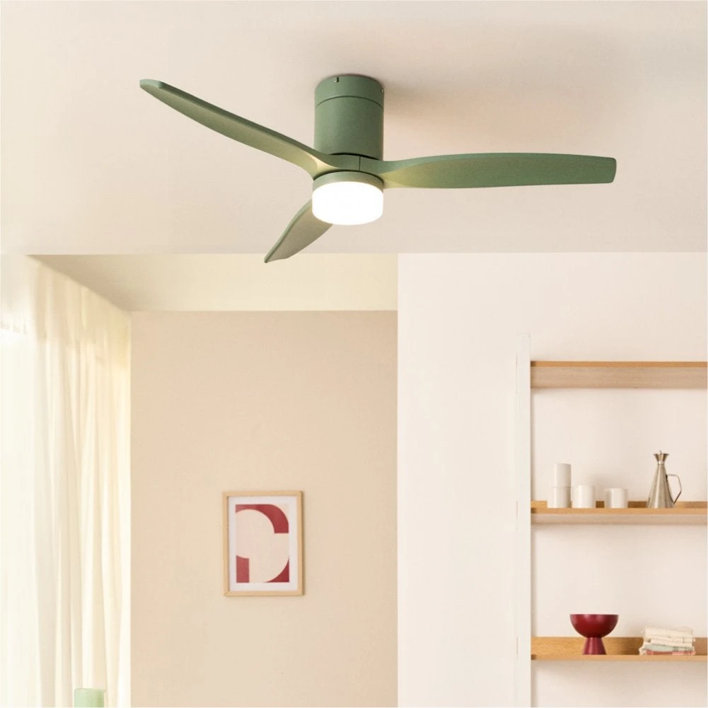 WIND CALM M - Ventilateur de plafond silencieux 40W avec pales techniques en ABS de différentes tailles avec eclaraige sans wifi | Leroy Merlin