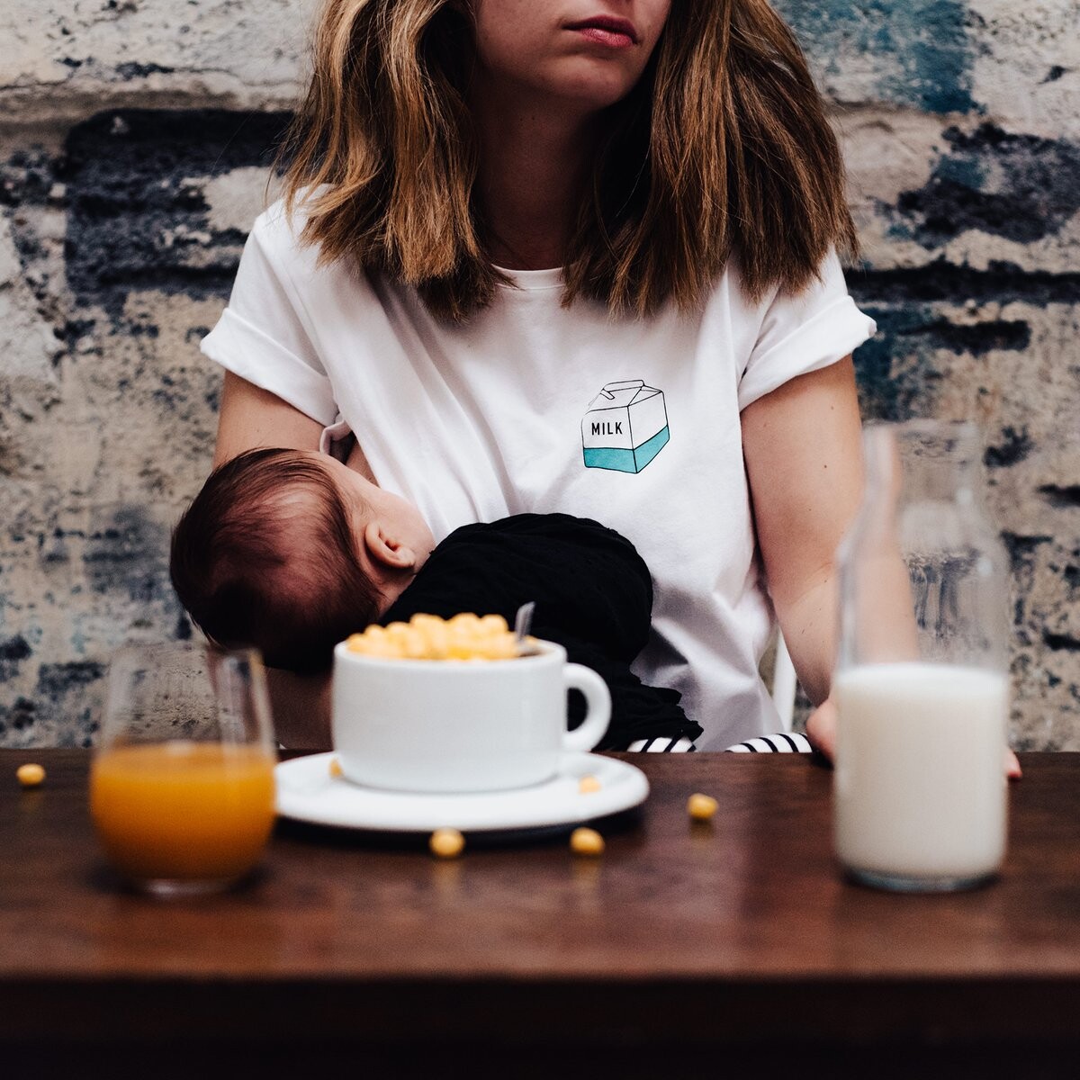 Breast feeding T-Shirt Take Away Milk.