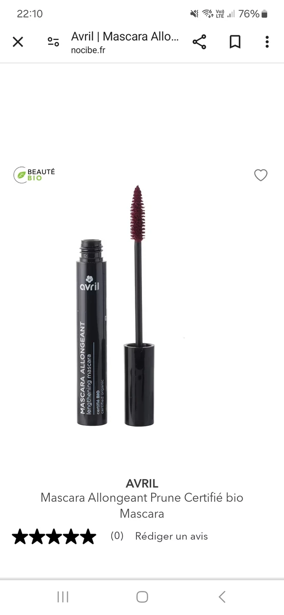 Avril   Mascara Allongeant Marine  Mascara » achetez en ligne | Nocibé