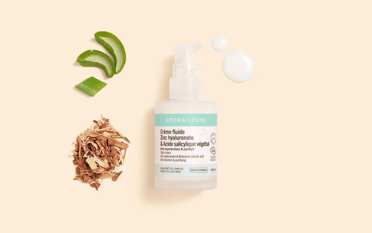 Crème fluide Zinc hyaluronate & Acide salicylique végétal