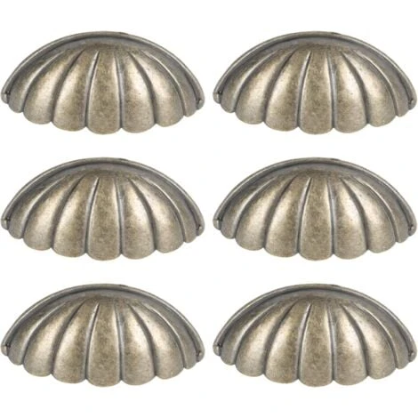 6 PCS Coquillage Boutons Nautique Poignée De Porte Vintage Armoire Tiroir Placard Tirer Mer Boutons De Tiroir Commode Boutons Poignées pour Meubles De Cuisine Armoire Penderie Placard