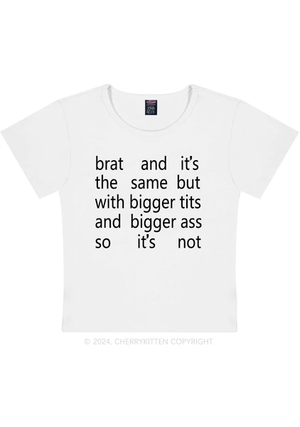 Brat The Same Y2K Baby Tee Cherrykitten
