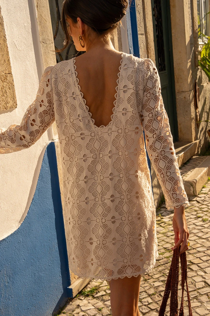 Robe Palmira Guipure écru