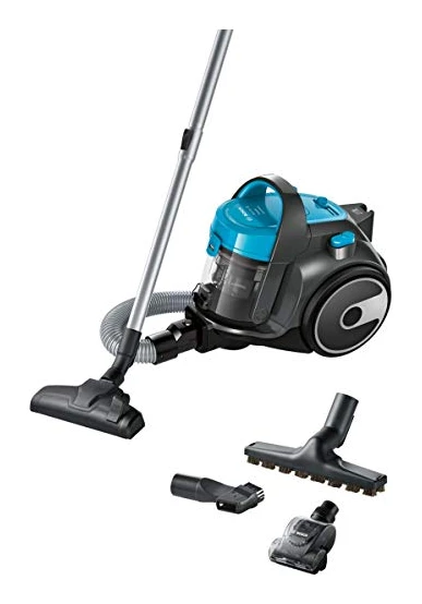 Bosch – Serie 2 BGS05X240 – Aspirateur Traîneau sans Sac – Compact et Léger – avec Accessoire Spécial Poils d'Animaux  – 700 W – 78 dB – Turquoise