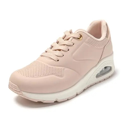 JOMIX Baskets Femme Chaussures de Sport Running Respirantes Chaussures Décontractées Tennis Sneakers pour Femme (Rose, 40)