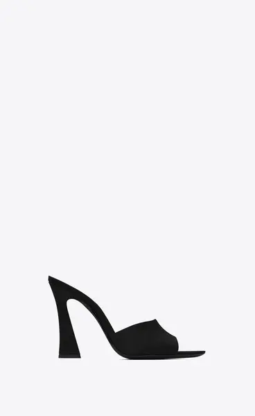 YSL suite mules à talon en crêpe satin