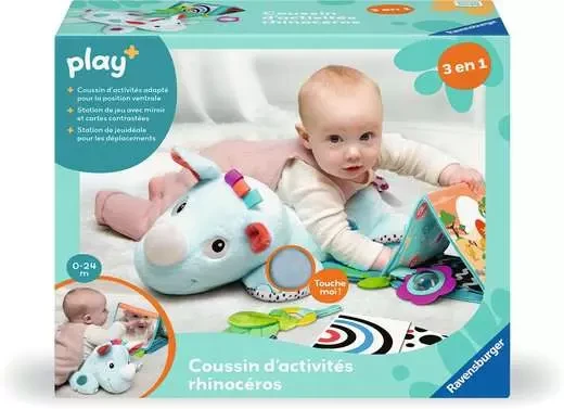 Ravensburger Play+ Coussin d'activités rhinocéros