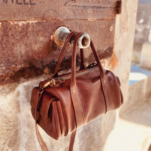 Sac en cuir marron antique — Maison Rottier - Maroquinerie fabriquée en France