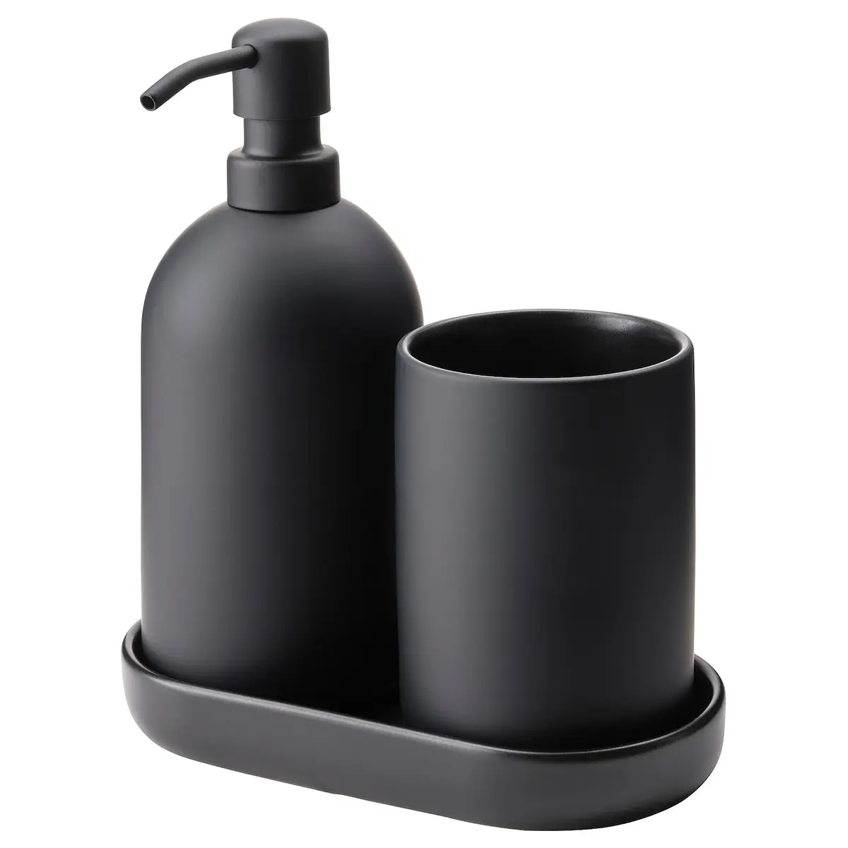 GANSJÖN Accessoires bain, 3 pièces - noir