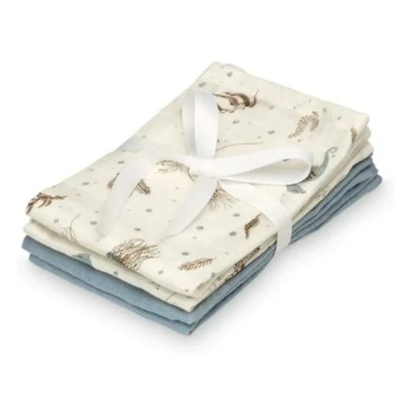 Lingettes de toilette Sea Garden - Set de 4 | Bleu
