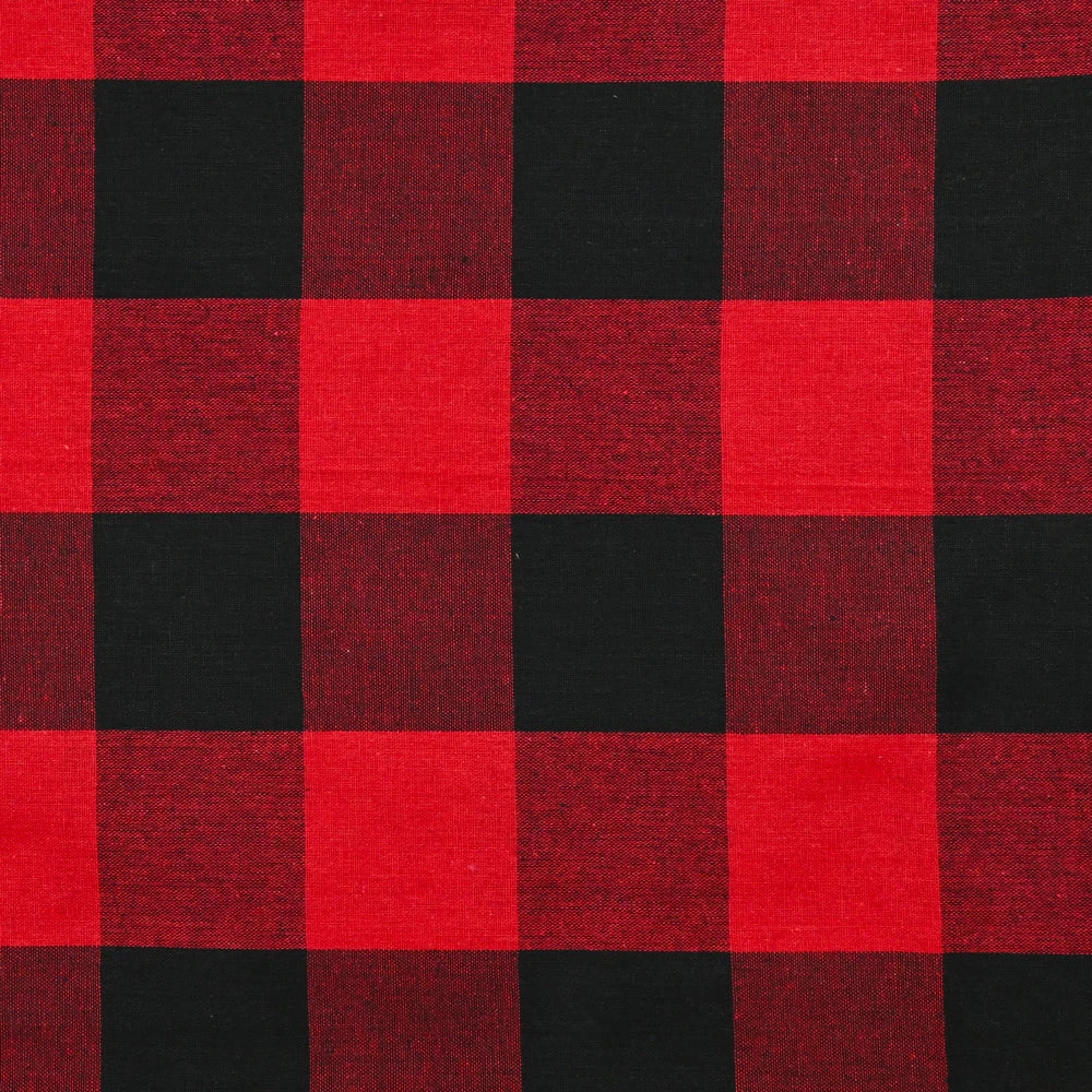 Polycoton Vichy 60 mm noir et rouge