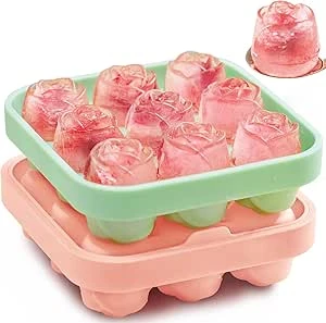 Glace fleur rose