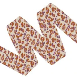 Biais fantaisie léopard mauve 20 mm