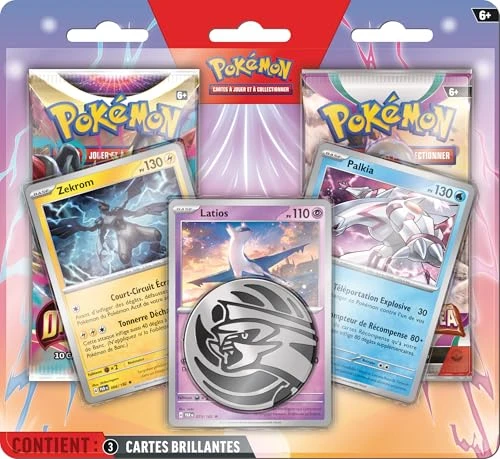 JCC Pokémon : Blister amélioré de 2 boosters du JCC Pokémon (3 Cartes Promo Brillantes et 2 boosters)