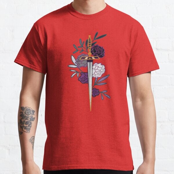 épée d'as floral • drapeau de fierté subtile | T-shirt classique